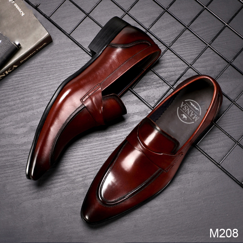 Giày lười nam công sở thiết kế nơ vặn trẻ trung M208