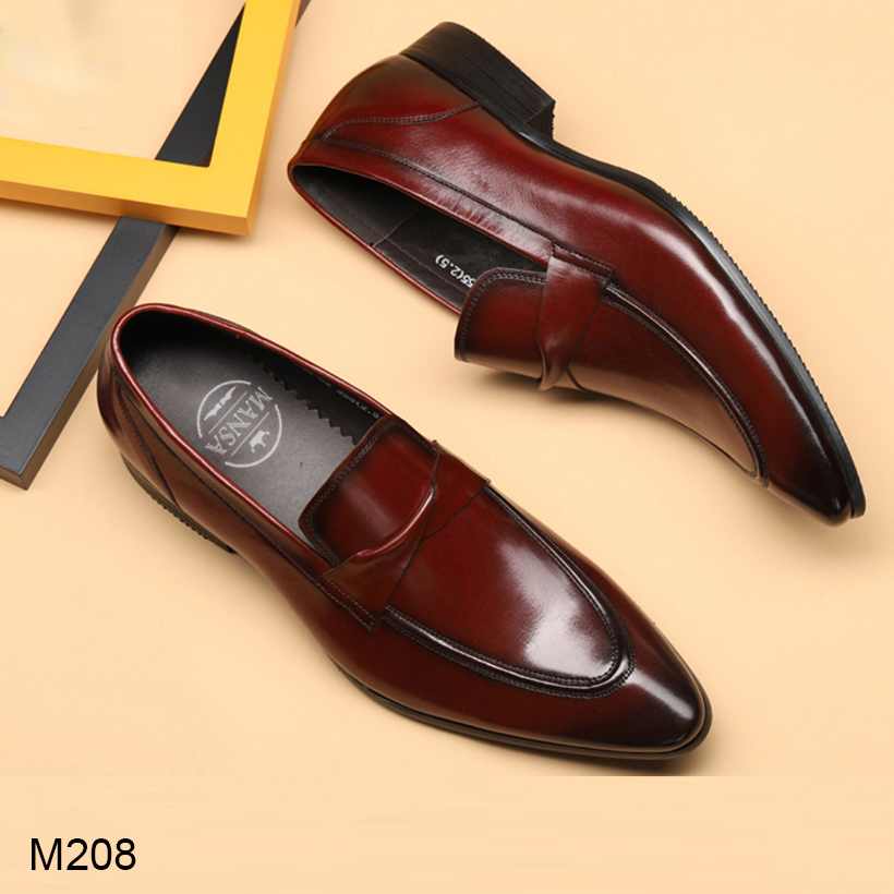 Giày lười nam công sở thiết kế nơ vặn trẻ trung M208