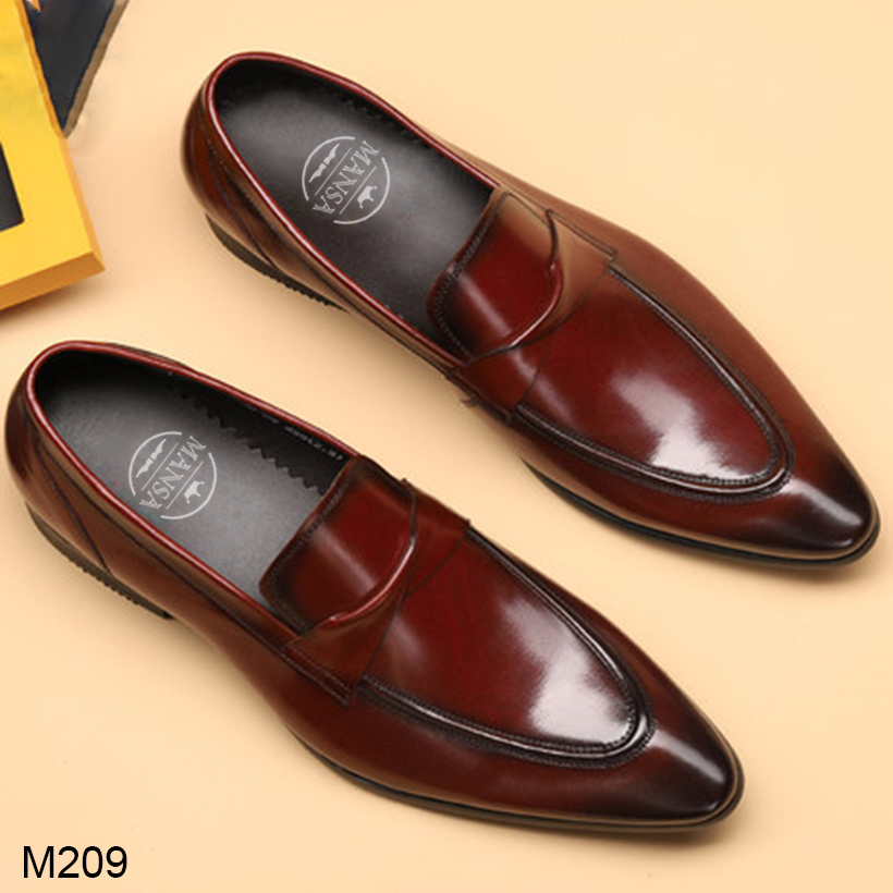 Giày lười nam công sở thiết kế nơ vặn trẻ trung M208