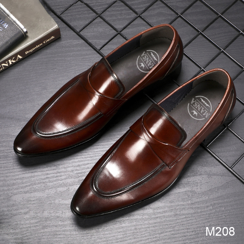 Giày lười nam công sở thiết kế nơ vặn trẻ trung M208
