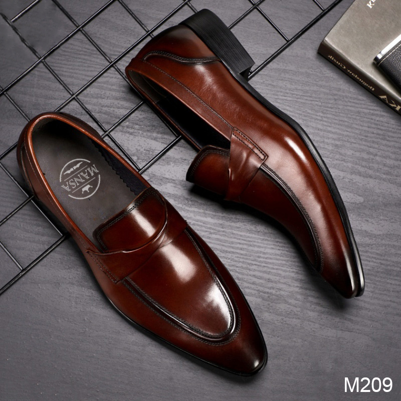 Giày lười nam công sở thiết kế nơ vặn trẻ trung M208