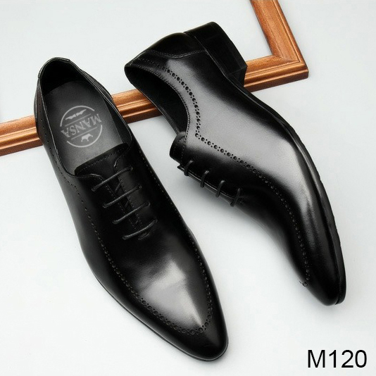 Giày tây nam Oxford đục lỗ cách điệu M120