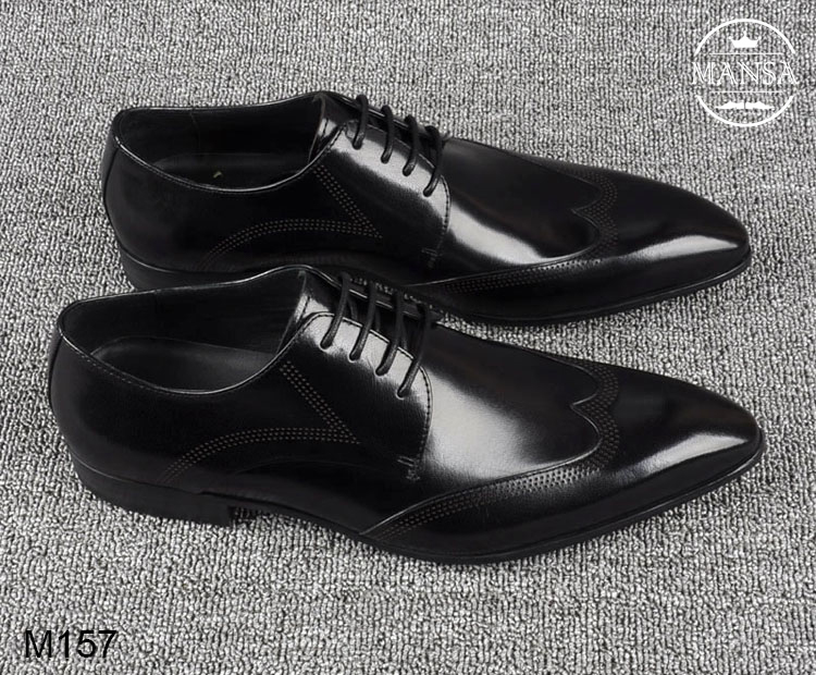 Giày da nam cao cấp Derby Wingtip M157