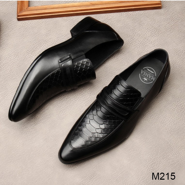 Giày lười nam dập vân cá chép sang trọng M215