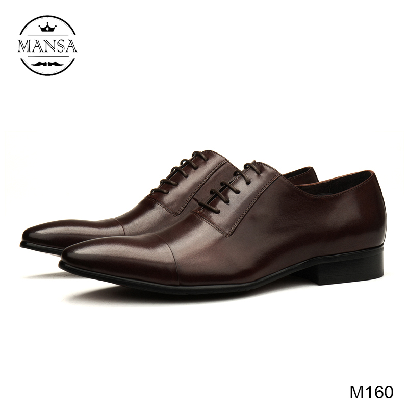 Giày tây nam da bò cao cấp màu nâu M160