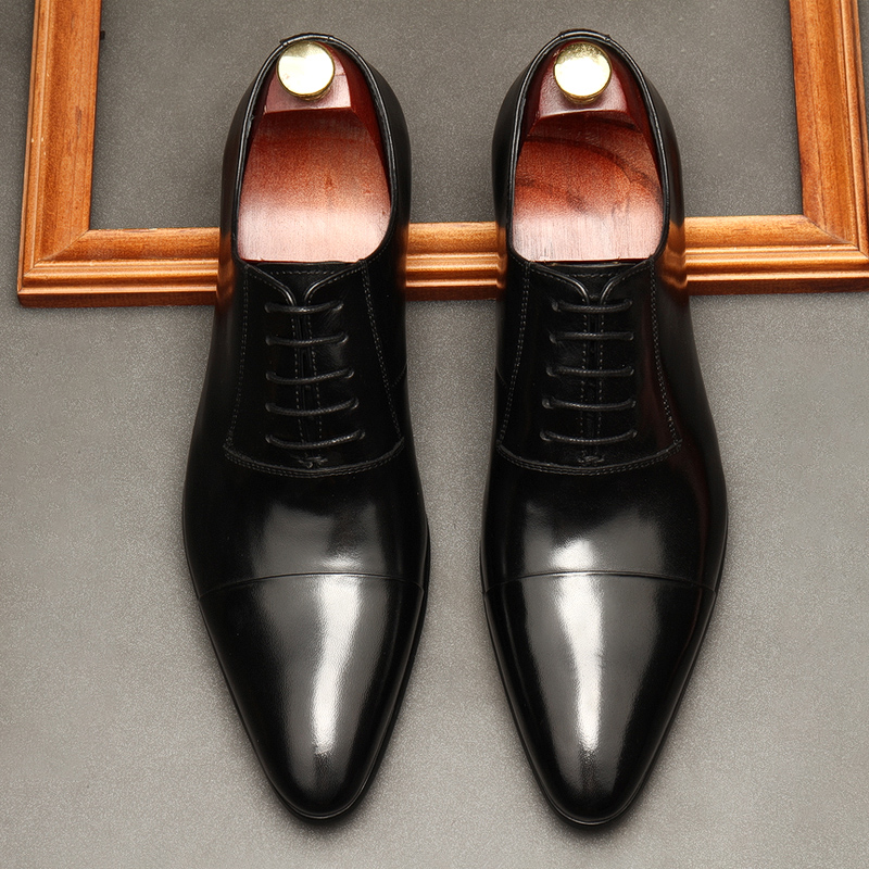 Giày tây đen nam oxford cao cấp M159