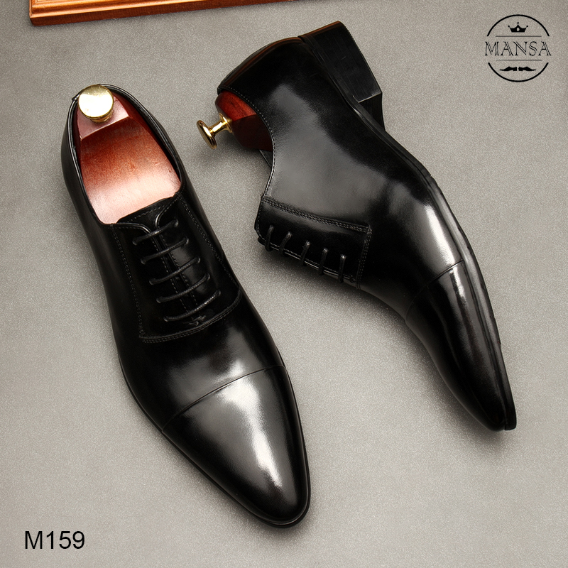 Giày tây đen nam oxford cao cấp M159