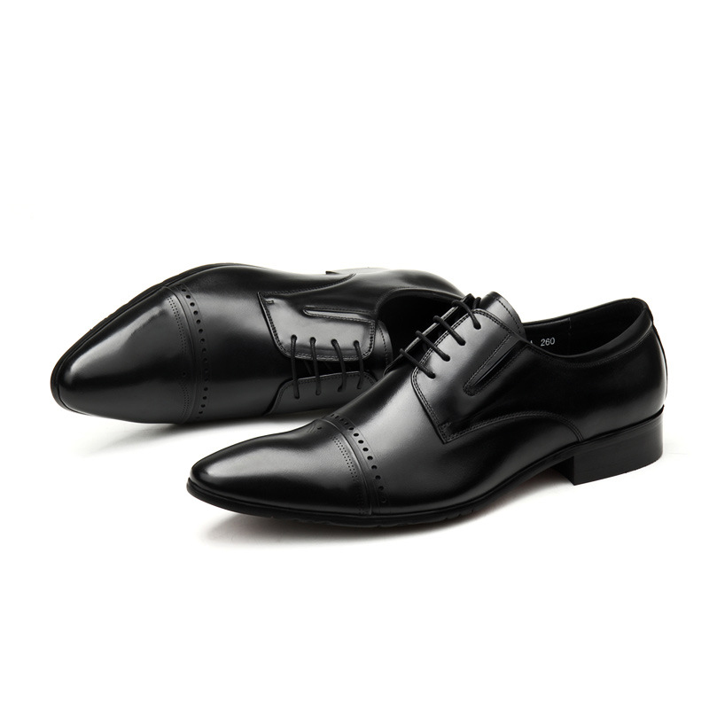 Giày da nam Derby màu đen cao cấp M164