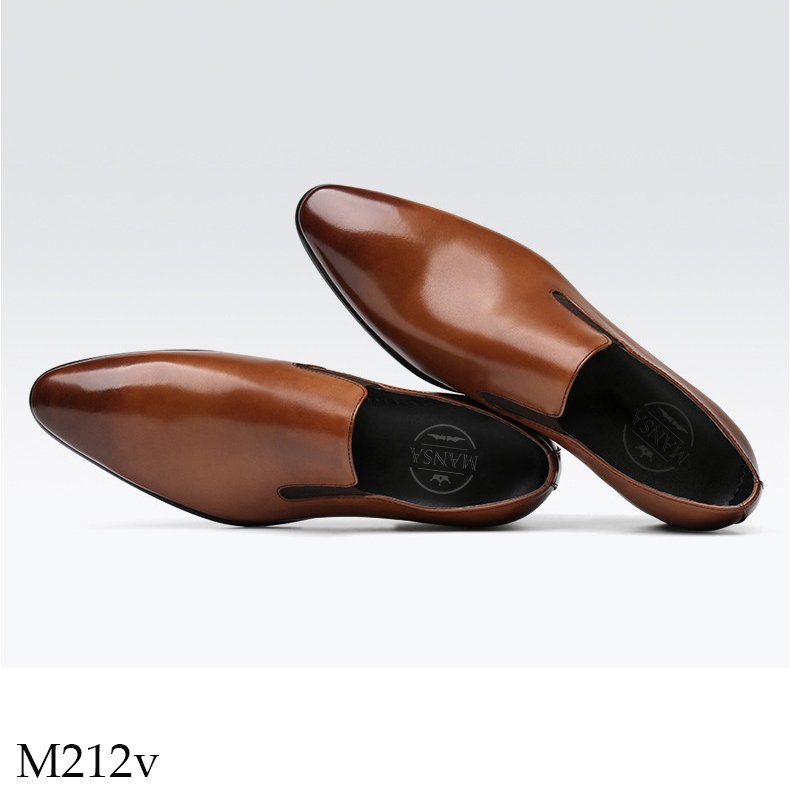 Giày lười da nam màu vàng bò kiểu dáng trơn trẻ trung M212V